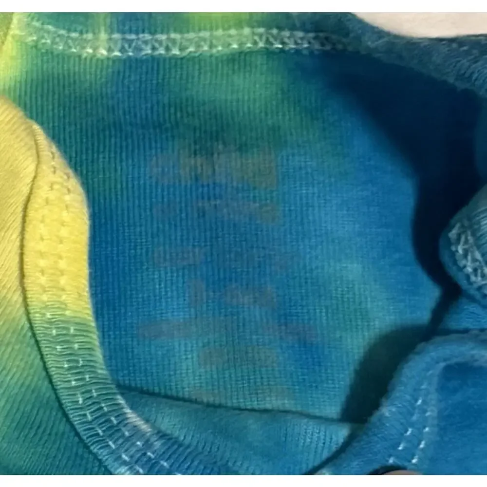 Carter’s Child of Mine Tie-Dye Blue, Green, Yellow Baby Bodysuit One-Piece, 3-6m